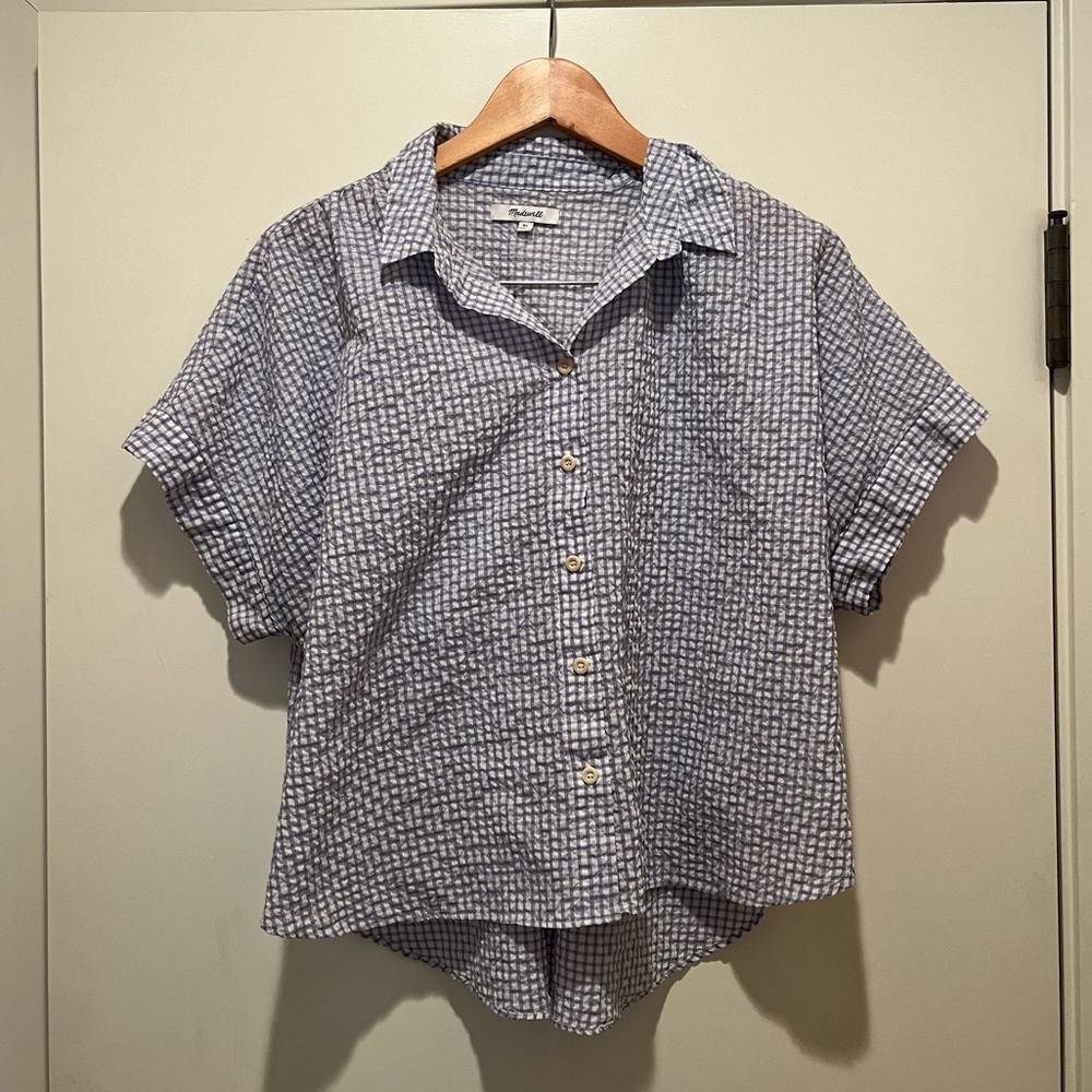 Madewell short sleeve button up XL - Seersucker